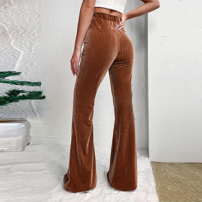 Cordhose mit weitem Bein für Damen