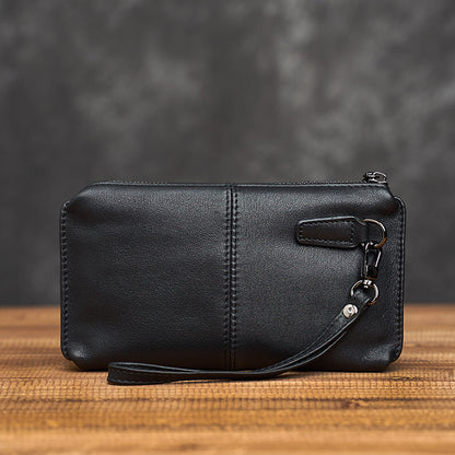 Bolso de mano de cuero para hombre