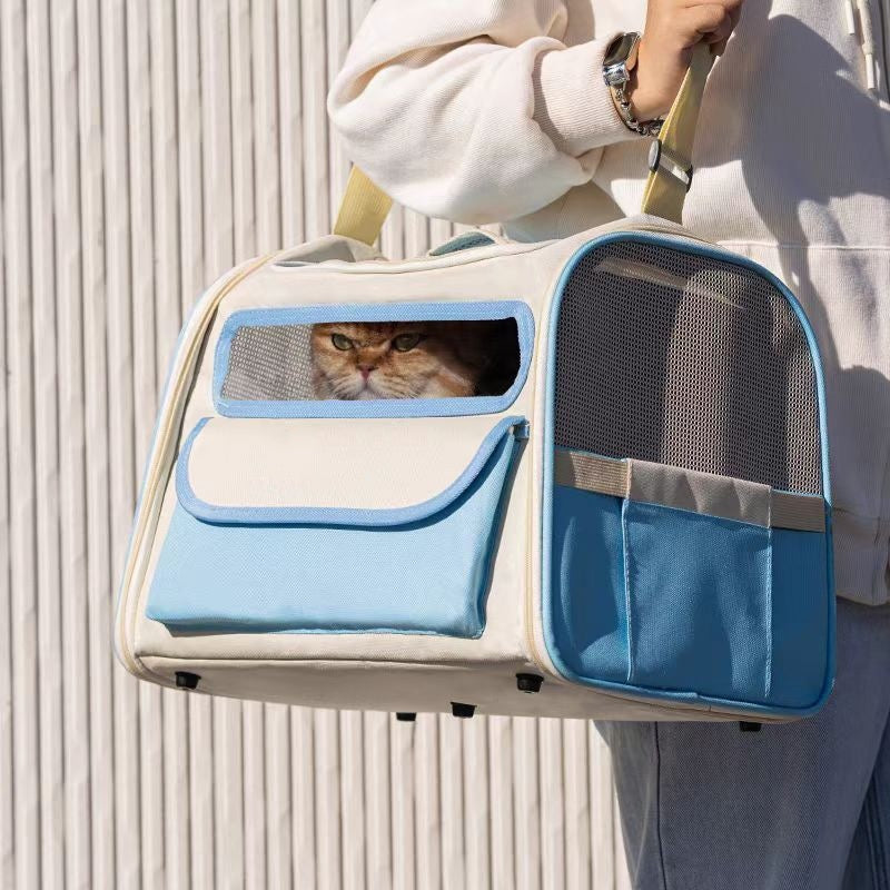See Through Breathable Large Capacity Out Portable Pet Bag Foldable
