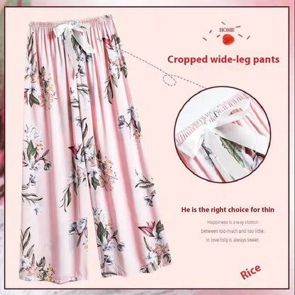 40 Baumwolle Seide Pyjama Hose Sommer Frauen