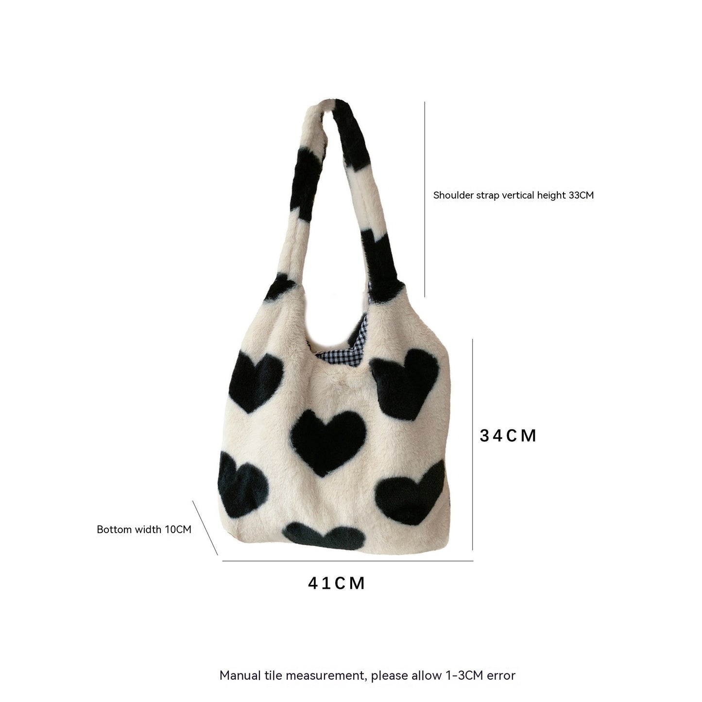 Plush Loving Heart Shoulder Bag