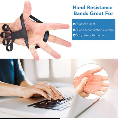 Dispositivo de agarre de silicona para ejercitar los dedos, ejercitador de agarre de mano para artritis, fortalece el entrenamiento de rehabilitación y alivia el dolor.