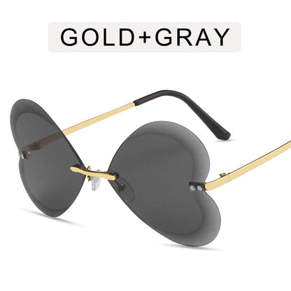 Retro Trend Liebe Persönlichkeit Metall Sonnenbrille Frauen