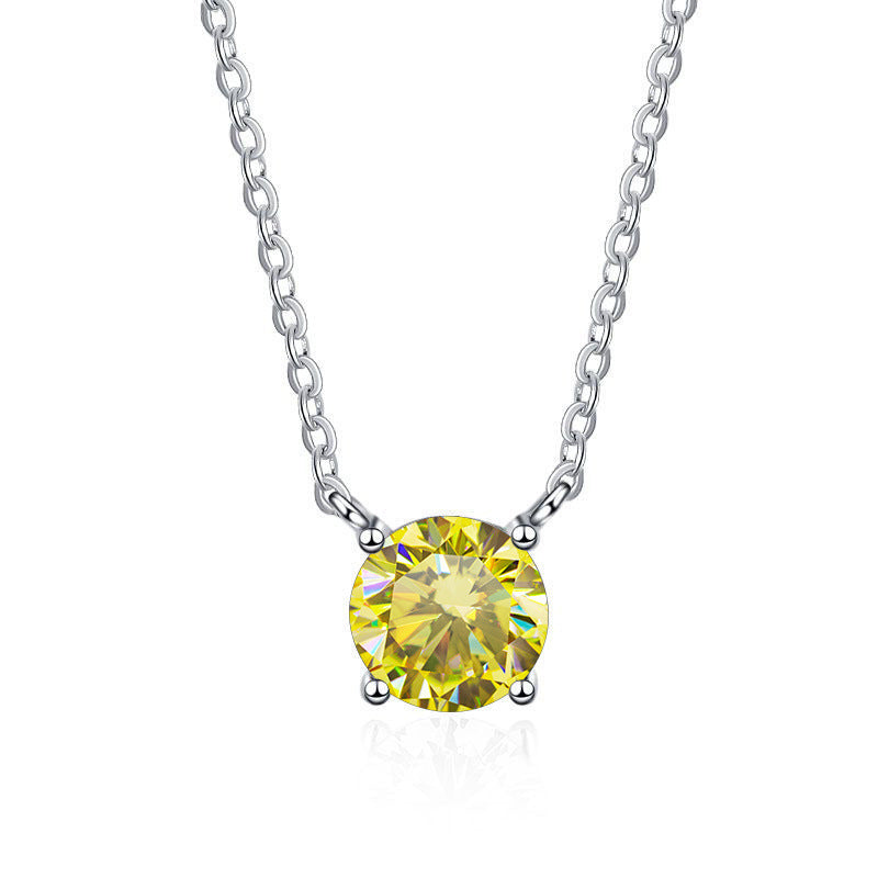 S925 Sterling Silver Moissanite 1 Karat Necklace