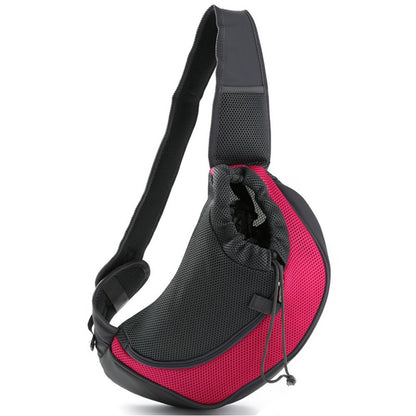 1 stück Outdoor Reise Mesh Oxford Pet Puppy Träger Handtasche Tasche Einzelner Schulterbeutel Sling Mesh Komfort Reise Tote Schultertaschen