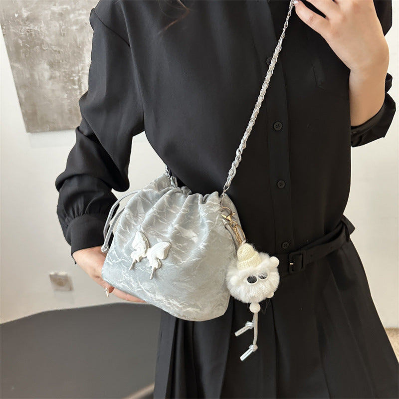 Butterfly Crossbody Bucket Bag