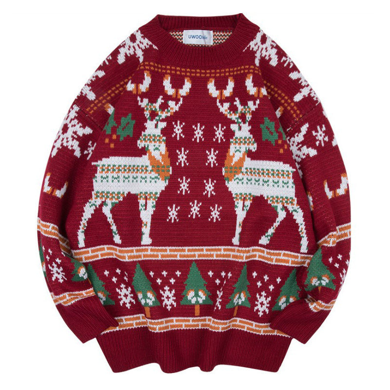 Retro Sweater Men's Loose Couple Pullover Bottoming Shirt