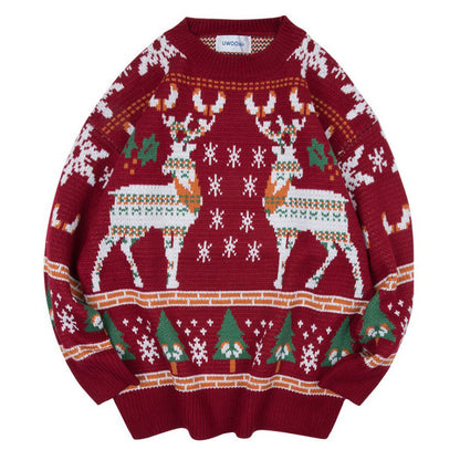 Retro Sweater Men's Loose Couple Pullover Bottoming Shirt
