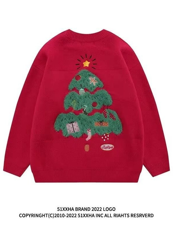 Christmas Design Sense Autumn And Winter Loose Couple Knitwear Sweater