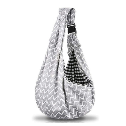 Bolso de hombro con hebilla ajustable y correa de cuadros rojos y negros para mascotas