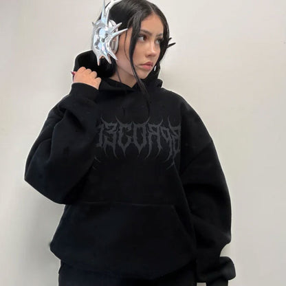 Sudadera de manga larga para pareja con estampado de perforación en caliente