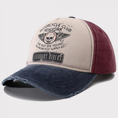 Damen-Baseballkappe aus gewaschenem Denim im Retro-Stil