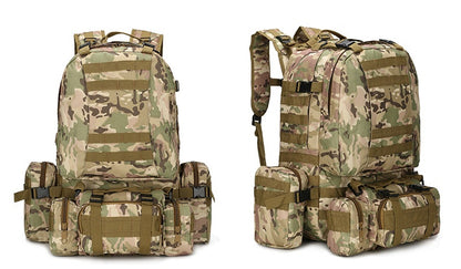 Mochila de viaje para montañismo al aire libre de camuflaje de 50 l