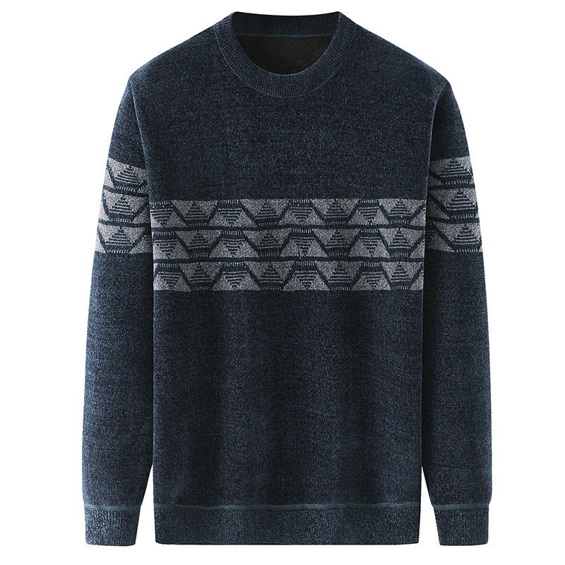 Men's Round Neck Padded Wool Warm Bottoming Shirt