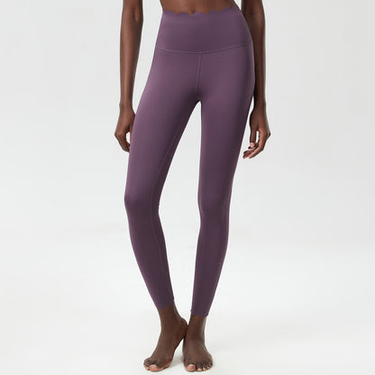 Small Wave Yoga Pants Plus Size Lycra Milk Leather Tight Trousers For Women