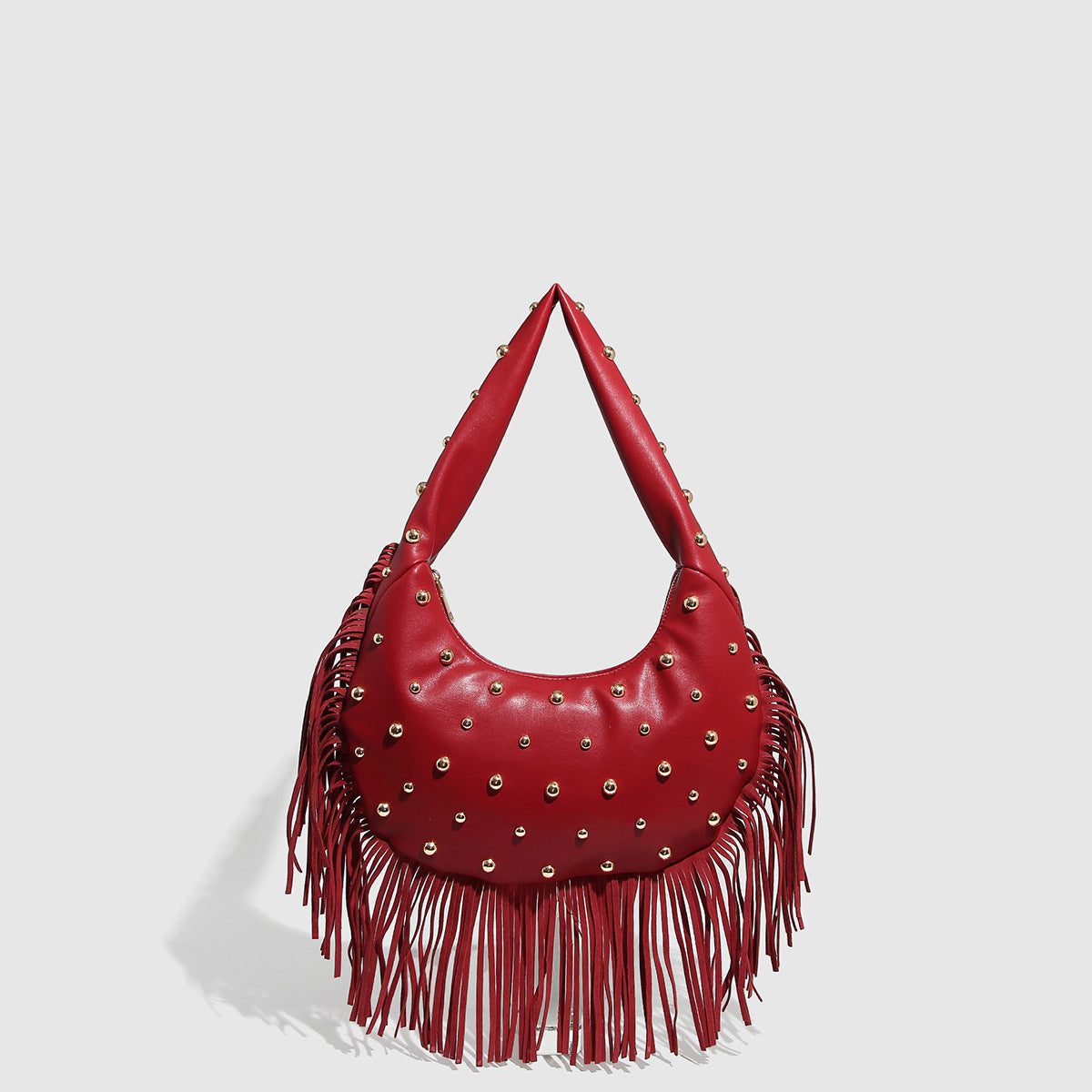 Bolso de hombro con borlas personalizado retro