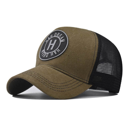 Gorra de béisbol bordada, gorra vieja lavada con visera