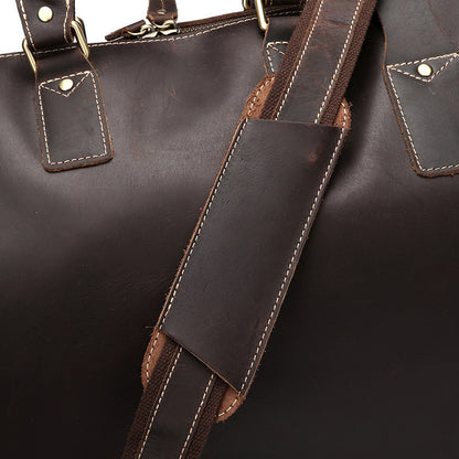 Bolso vintage de piel de vacuno para hombre.