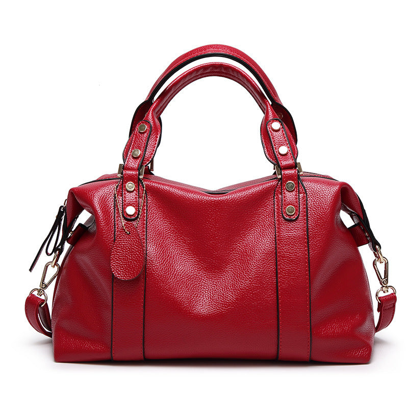 Boston Leather Shoulder Bag