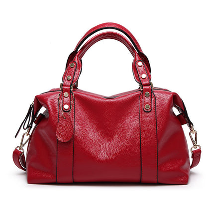 Bolso de hombro de cuero Boston