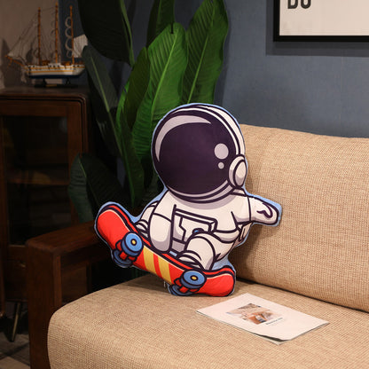 Almohada de peluche de la serie de simulación espacial, juguetes de astronauta, astronauta, cohete, nave espacial, muñeco de peluche, almohada para la siesta, regalos de cumpleaños para niños