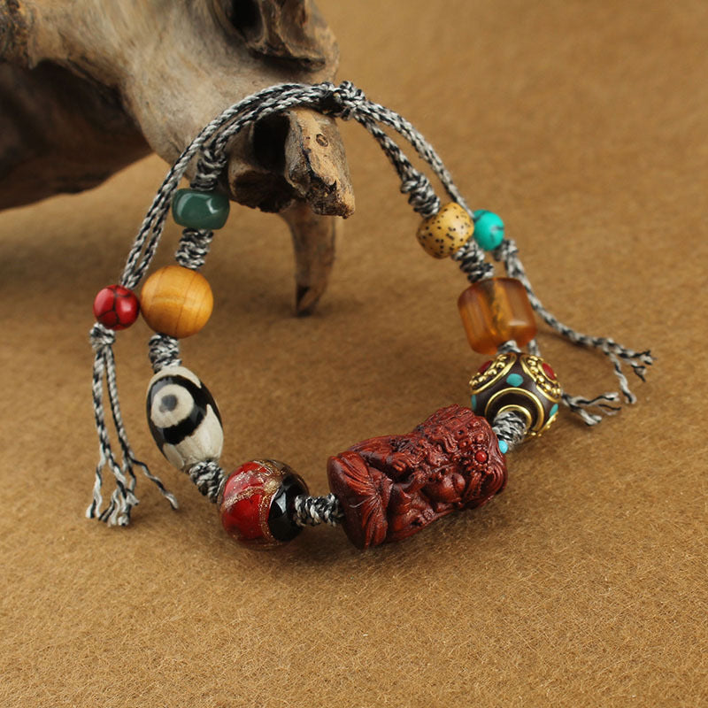 Natural Agate Tibet Beads Colored Beaded Bracelet