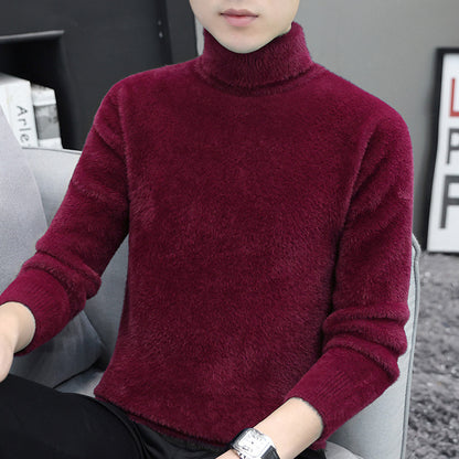 Mink High Collar Sweater Men's Undercoat