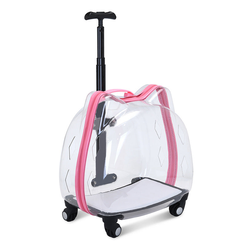 Cat Bag Trolley Case Pet Out Portable With Bubble Box Transparent Space Capsule