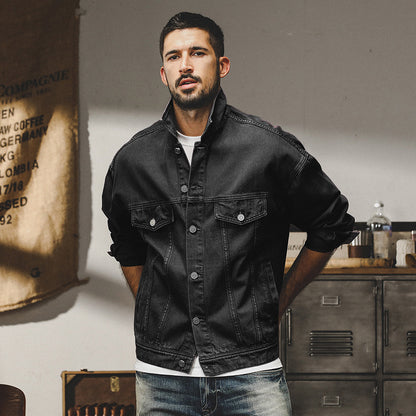 Chaqueta vaquera clásica americana vintage para hombre