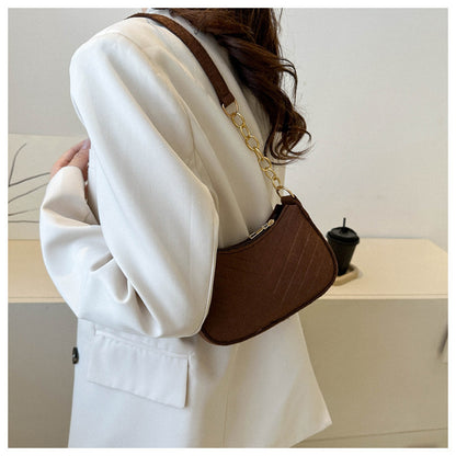 Bolso bandolera sencillo de moda, bolso de hombro de gran capacidad.