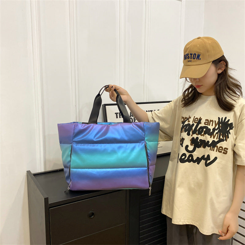 LuxeStride Colorful Oxford Tote