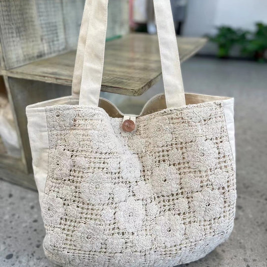 Summer Jacquard Tote Bag
