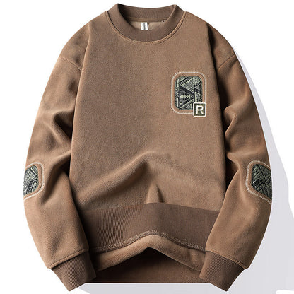 Warm Leisure Pullover Autumn And Winter New Double-sided Polar Fleece Sweater Men