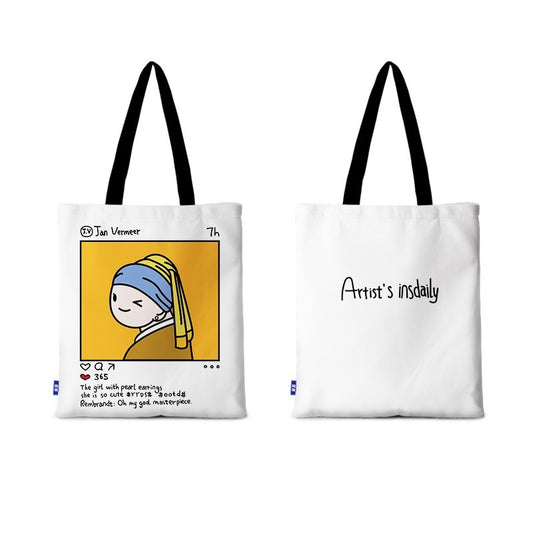 Illustration Ins Style Cute Canvas Bag