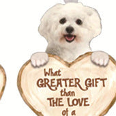 Love Dog Acrylic Key Ring Pendant