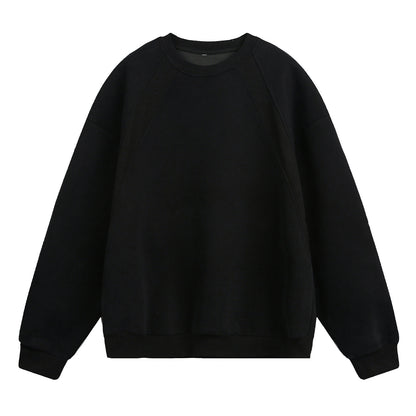 Heavy Space Cotton Round Neck Sweater Men's Autumn