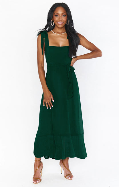 Temperamentvolles Hosenträger-Split-Kleid mit Schnürdesign, modische Sommer-Strandkleider mit Rüschen für Damen