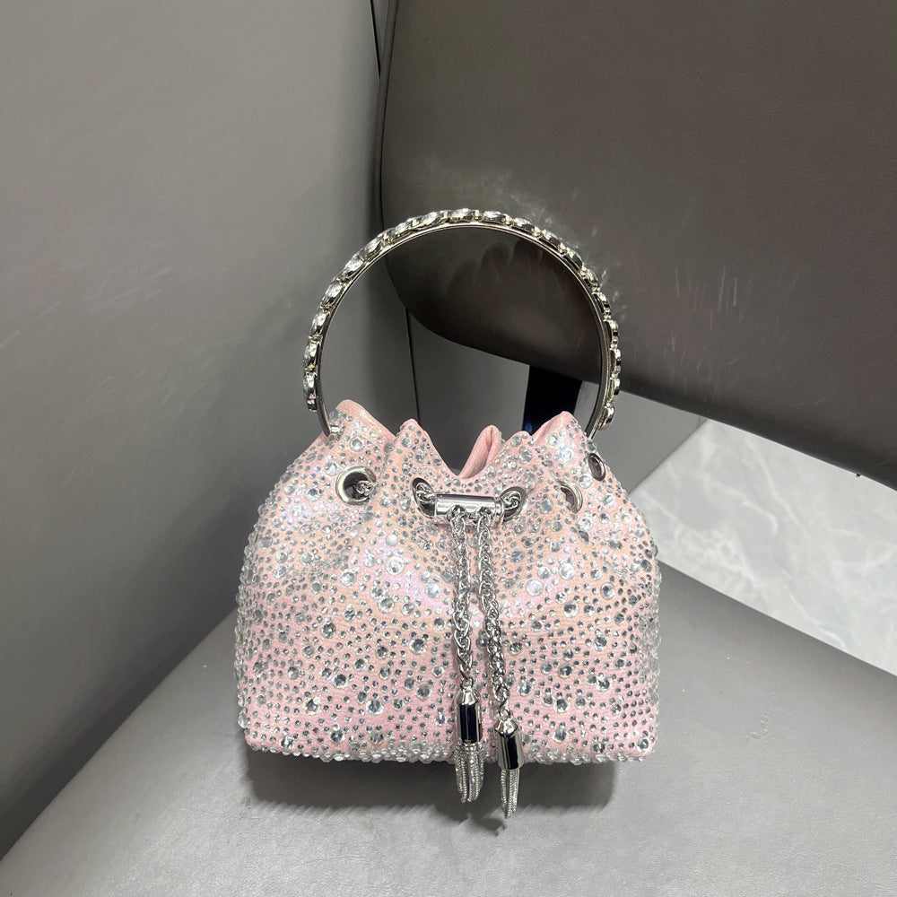 Drawstring Rhinestone Women's Bag