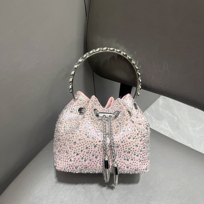 Drawstring Rhinestone Women's Bag