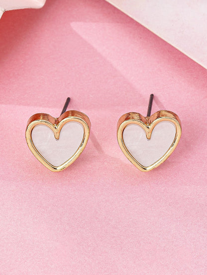 Pendientes de botón para mujer del festival Love de Daily Commuter