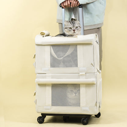 Haustier Trolley Doppeldecker Bus Gepäck Katze Tasche Tragbar