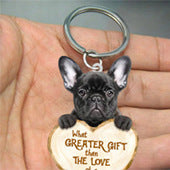 Love Dog Acrylic Key Ring Pendant