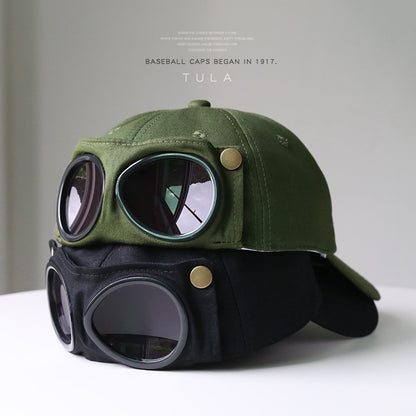 Gorra de piloto, gafas personalizadas, gorra con visera, gafas de sol para hombre, parasol, primavera y verano, combina con todo.
