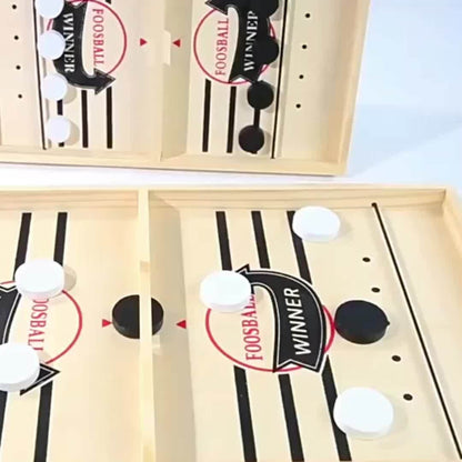 Juego de tirachinas rápido, juego de hockey de madera, futbolín, batalla de escritorio, interacción entre padres e hijos, juego de tirachinas ganador, juguetes familiares para adultos y niños.