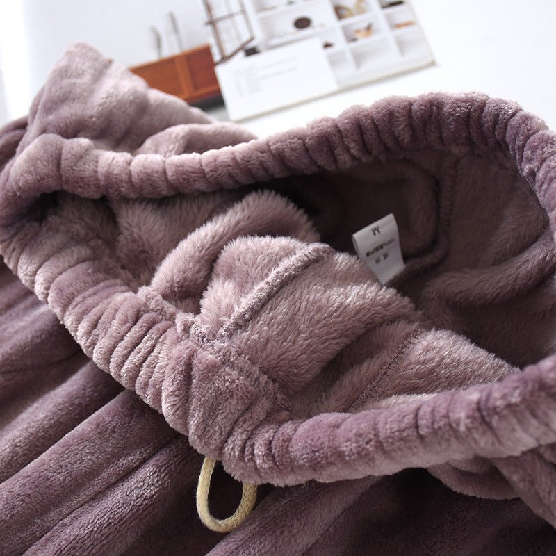 Couple Flannel Home Pants Trousers Thick Coral Fleece Warm Pants Men Plus Size Pants - BAGMODA