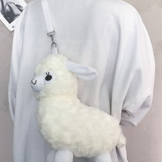 Lamb Wool Plush Bag Cute Women's Crossbody
