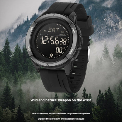 Reloj electrónico deportivo multifuncional para exteriores e impermeable para hombre.