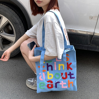 Vielseitige Canvas-Tasche mit großem Fassungsvermögen für Damen
