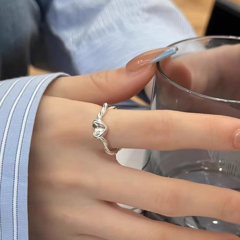 Stylish Adjustable Love Heart-shaped Ring Women