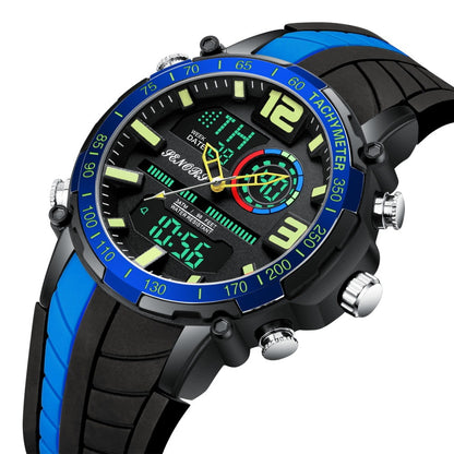 Business Sports Multifunktions-Dual-Display-Herrenuhr
